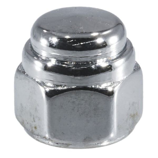 Midwest Fastener Flattened Head Cap Nut, 5/16"-18, Steel, Chrome Plated, 10 PK 30163 - main